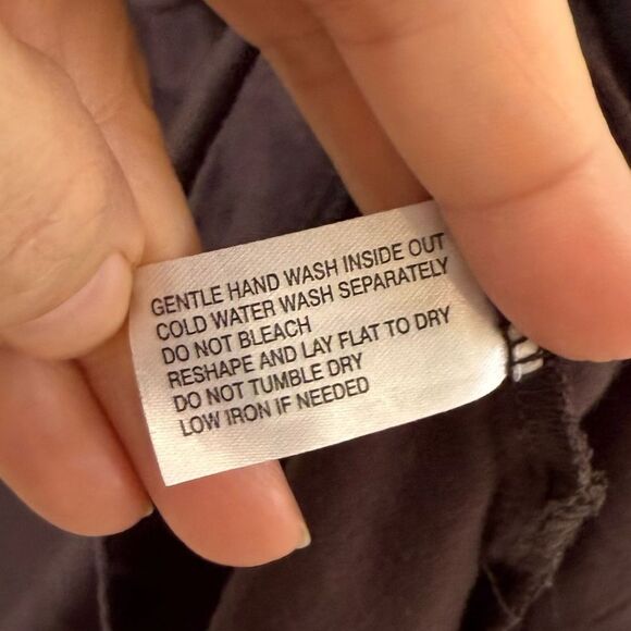 White + Warren Mother of Pearl Button Collared Short Sleeve Midi Dress in Brown - Picture 8 of 13